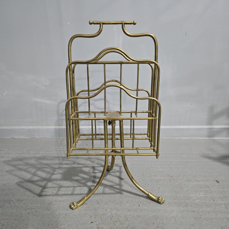 Victorian Brass Revolving Magazine Stand
