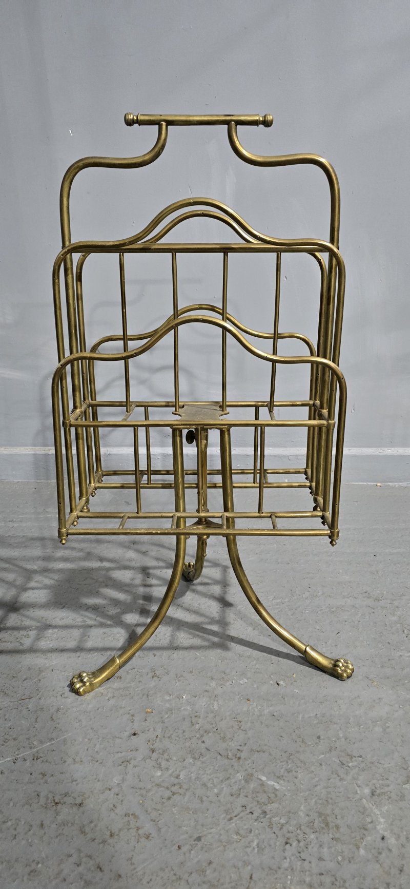 Victorian Brass Revolving Magazine Stand
