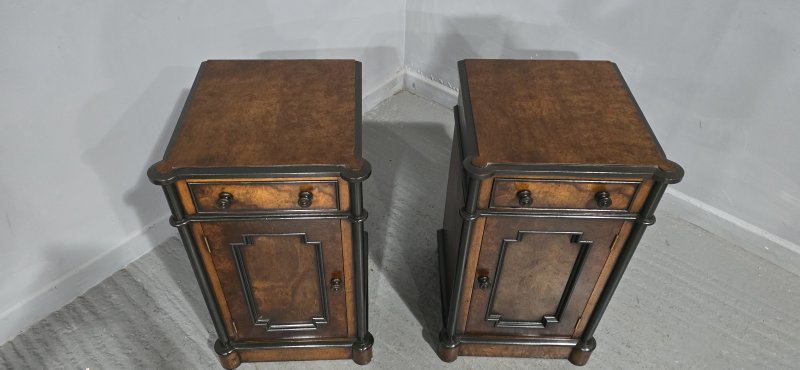 Fabulous Burr Walnut Bedside Cabinets
