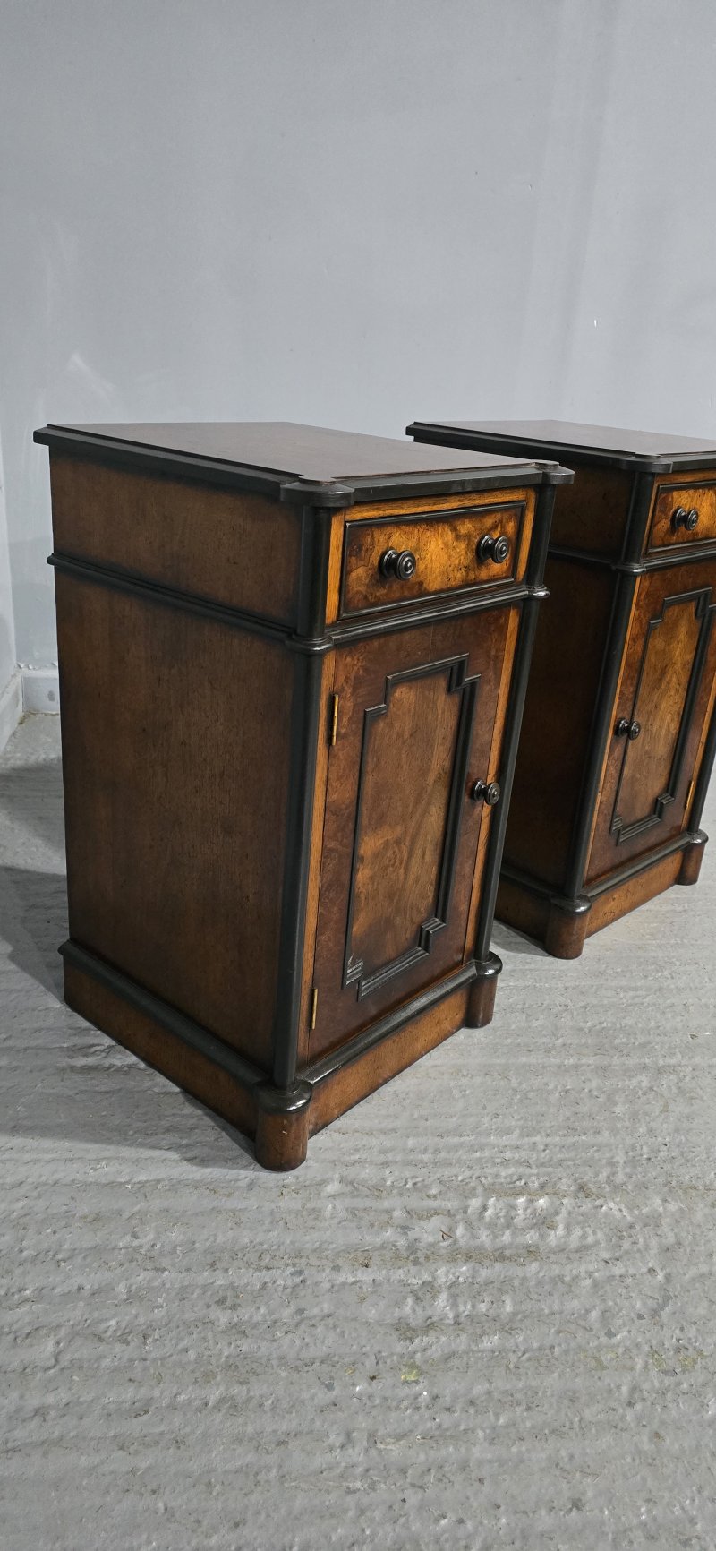 Fabulous Burr Walnut Bedside Cabinets