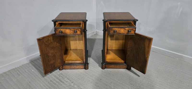 Fabulous Burr Walnut Bedside Cabinets