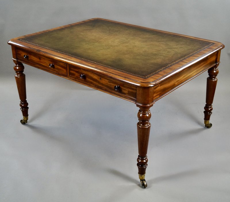 A Quality Mahogany Partners Writing Table