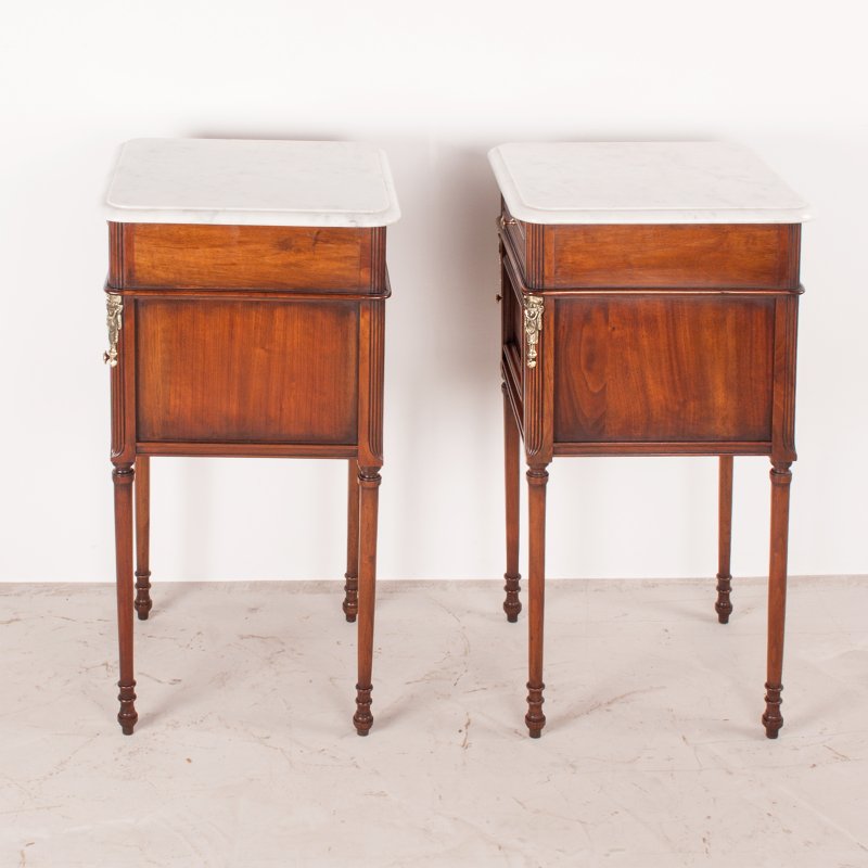 Pair Of French Walnut Bedside Cabinets