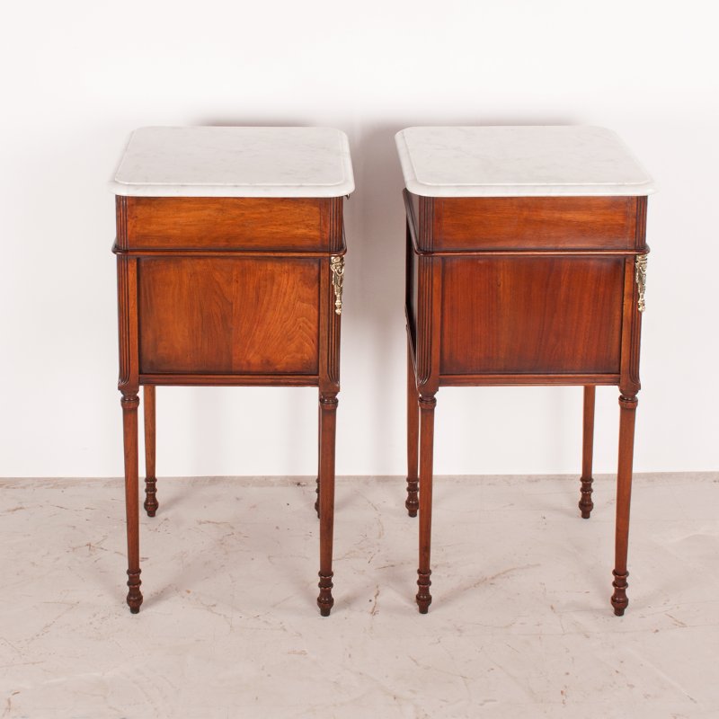 Pair Of French Walnut Bedside Cabinets