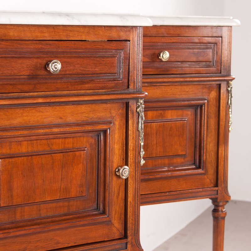 Pair Of French Walnut Bedside Cabinets