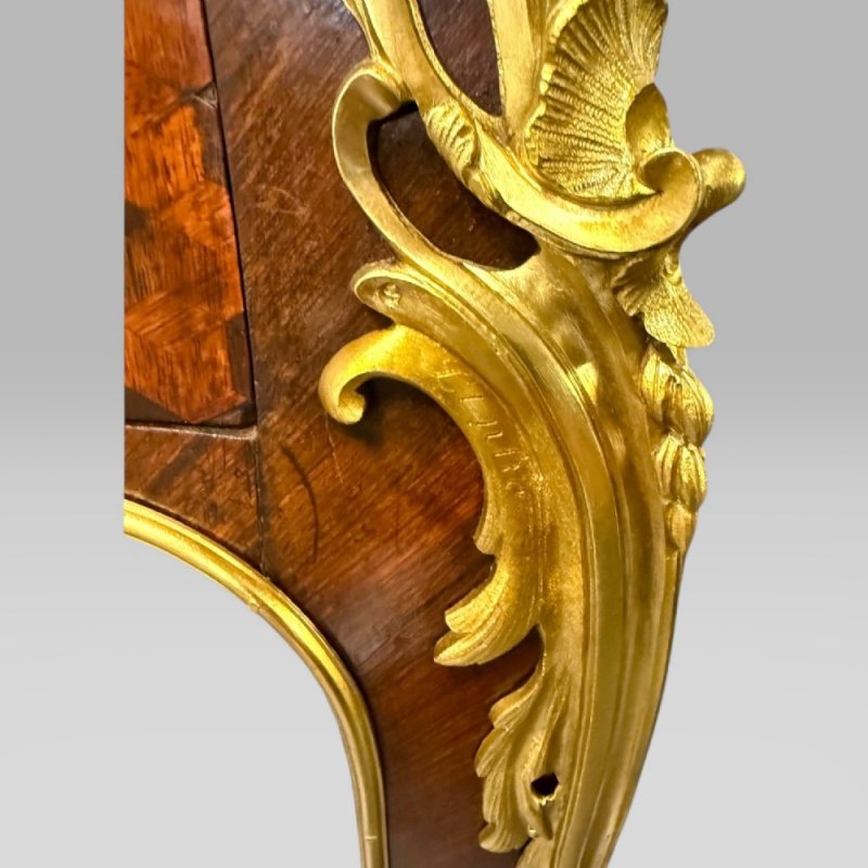 François Linke French Louis XVI Ormolu Kingwood Bureau Plat Desk