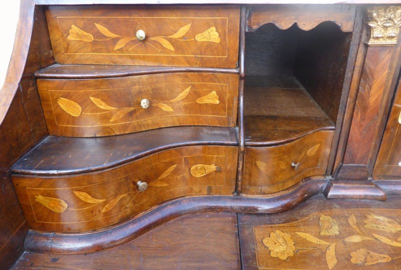 18th Century Dutch Marquetry Bureau