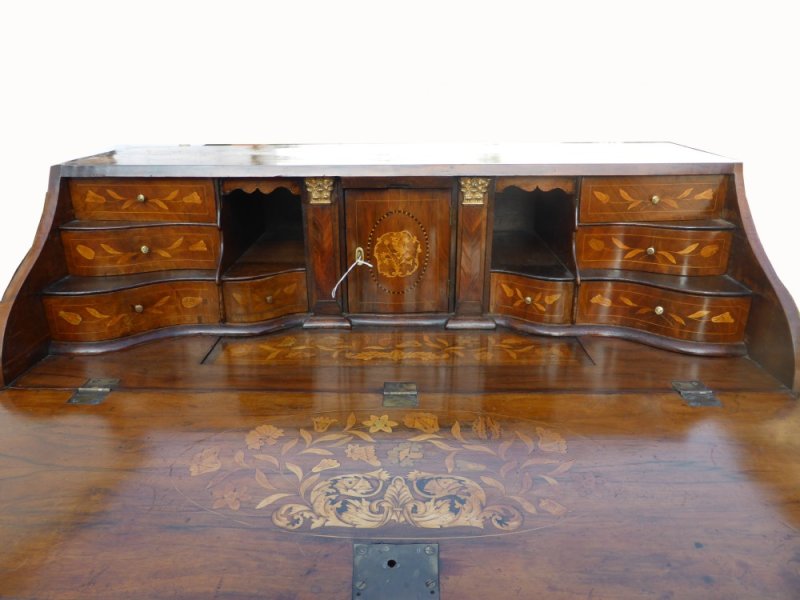 18th Century Dutch Marquetry Bureau