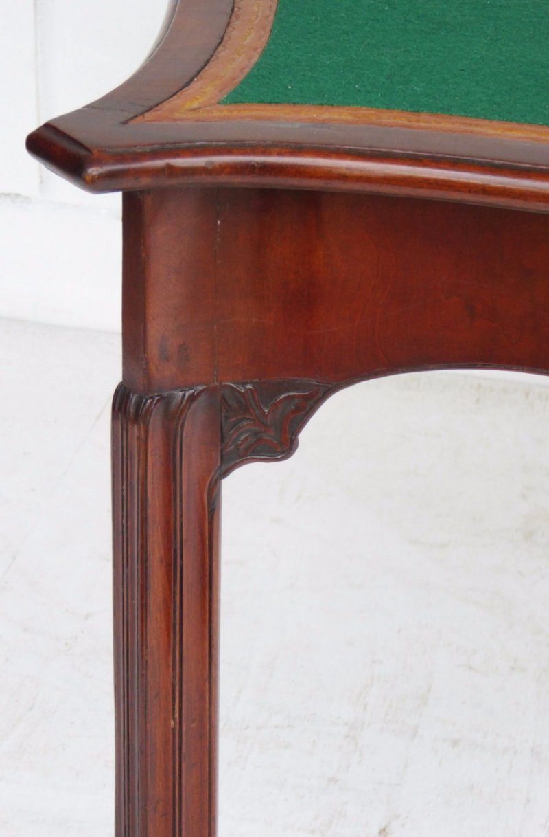 George III Mahogany Serpentine Card Table