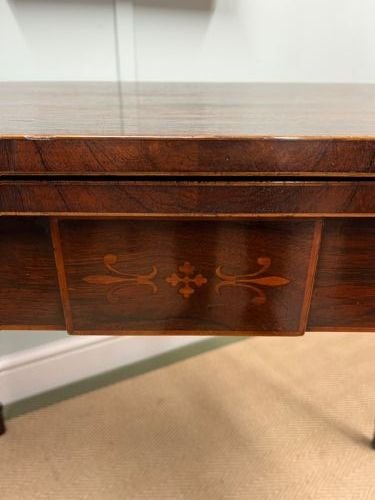 Regency Rosewood Fold Over Card Table