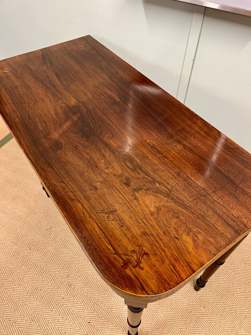 Regency Rosewood Fold Over Card Table