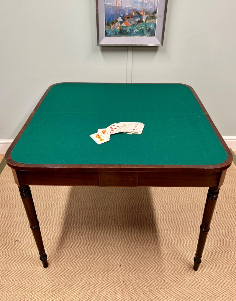 Regency Rosewood Fold Over Card Table