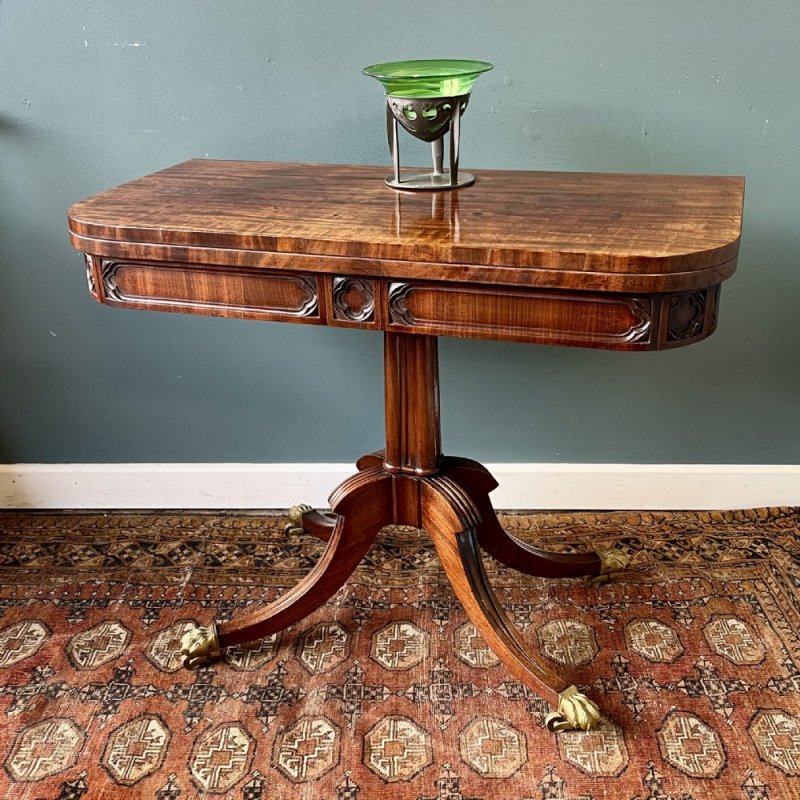 19th Century Mahogany Fold Over Card Table