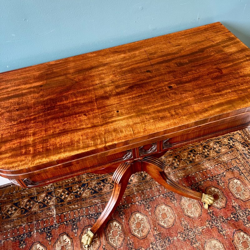 19th Century Mahogany Fold Over Card Table