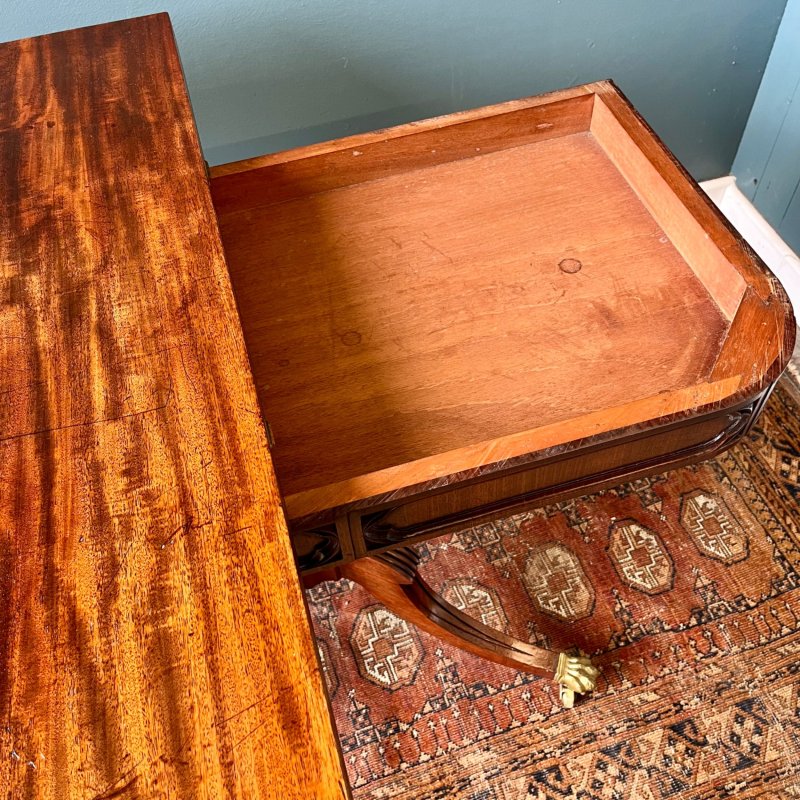 19th Century Mahogany Fold Over Card Table