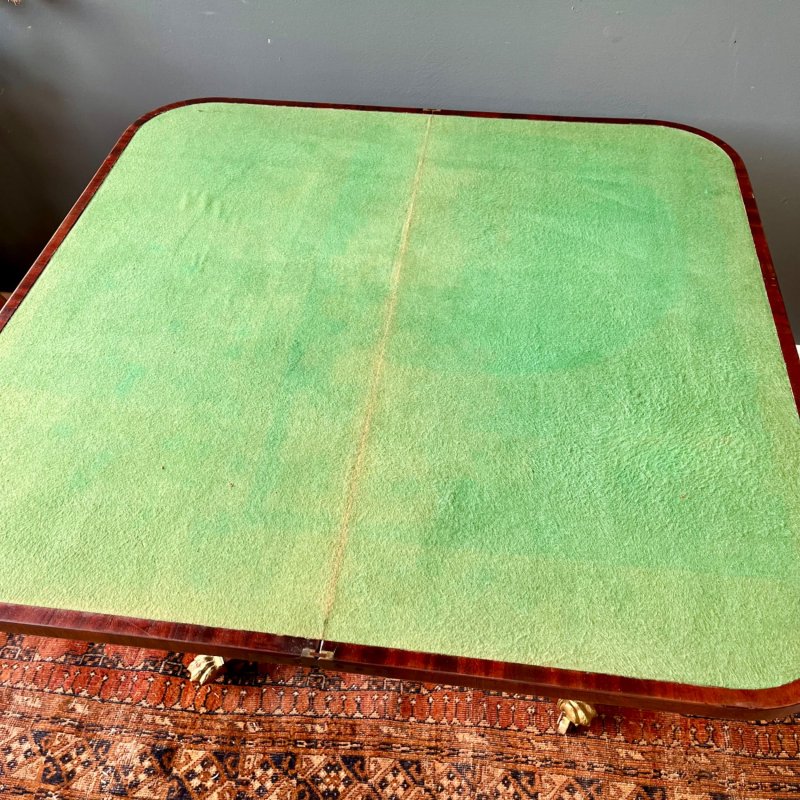 19th Century Mahogany Fold Over Card Table