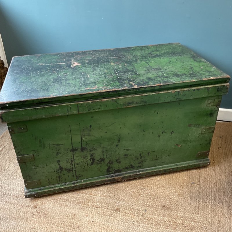 19th Century Painted Trunk