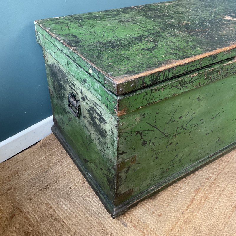 19th Century Painted Trunk