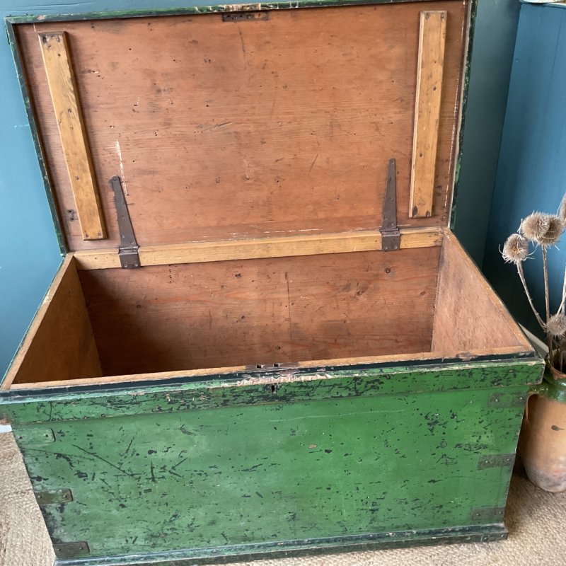 19th Century Painted Trunk