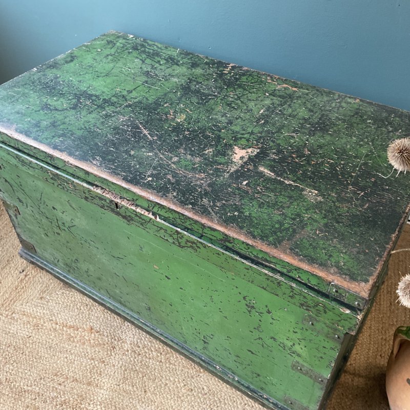 19th Century Painted Trunk