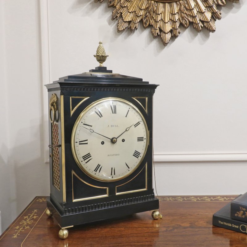 William IV Ebonised Bracket Clock by John Bull of Bedford