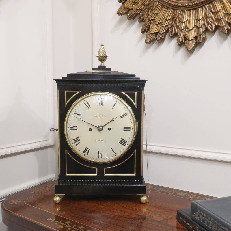 William IV Ebonised Bracket Clock by John Bull of Bedford