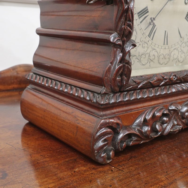 Early Victorian Mahogany Library Clock