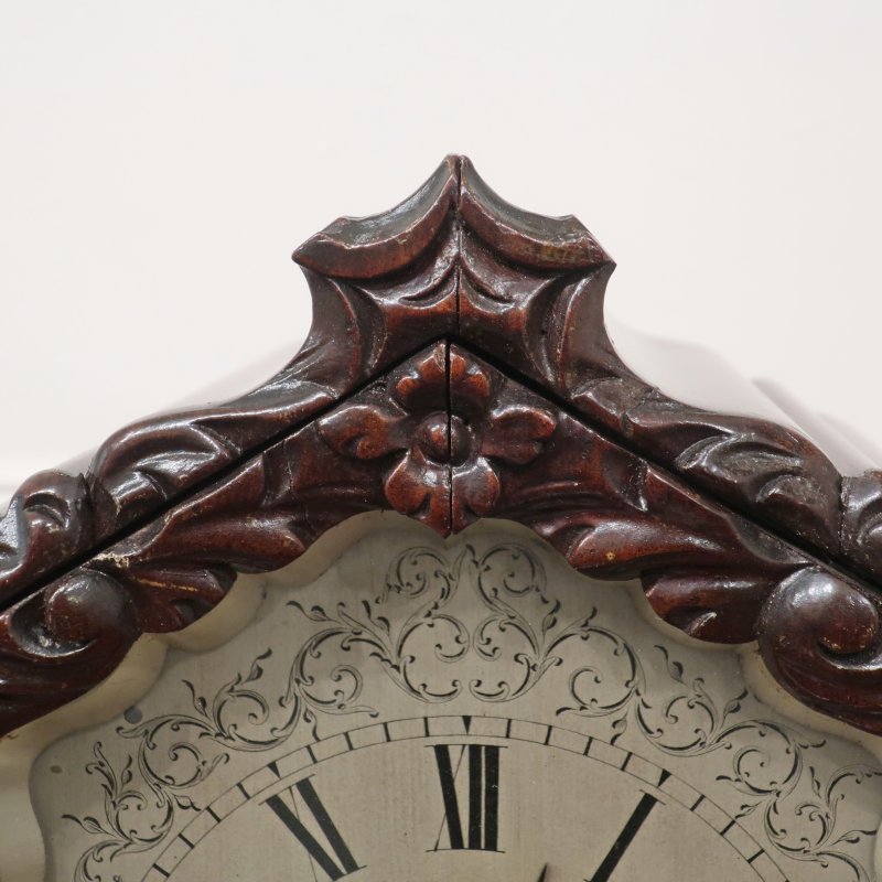 Early Victorian Mahogany Library Clock