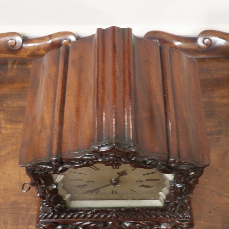 Early Victorian Mahogany Library Clock
