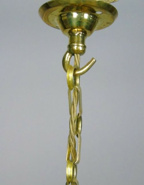 Early 20th Century Pendant Light With Holophane Shade