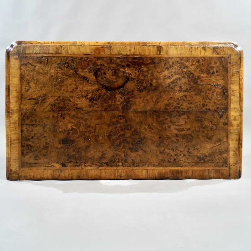 A Rare Burr Oak Knee-Hole Desk