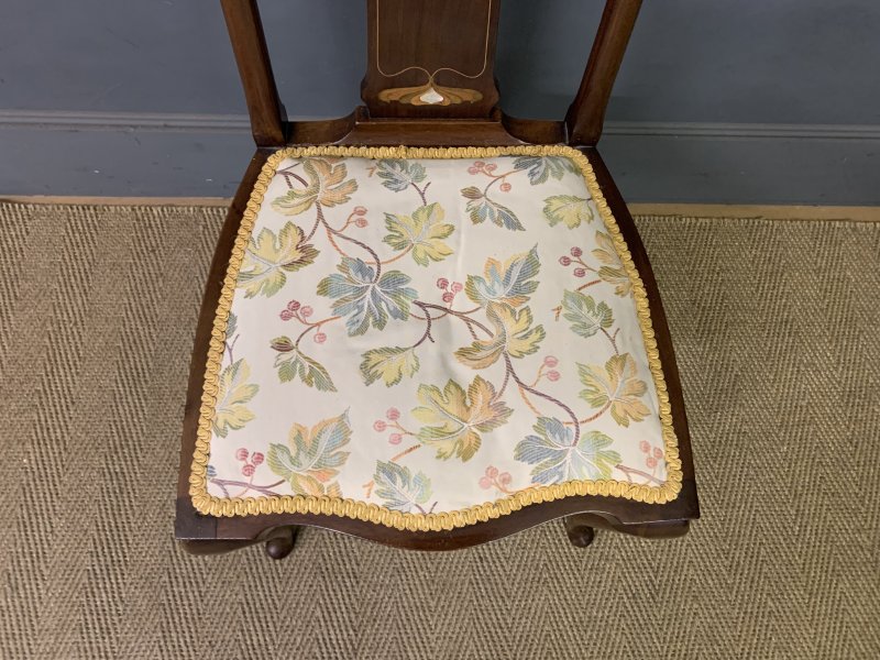Art Nouveau Inlaid Mahogany Chair