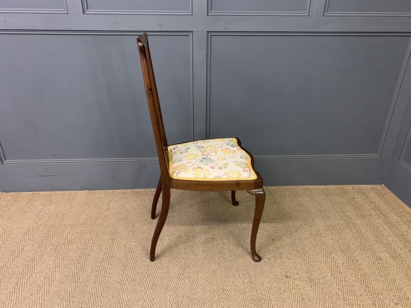 Art Nouveau Inlaid Mahogany Chair