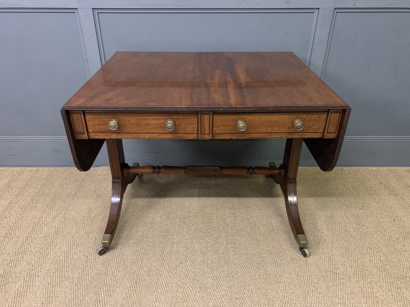 Regency Period Ebony Inlaid Mahogany Sofa Table