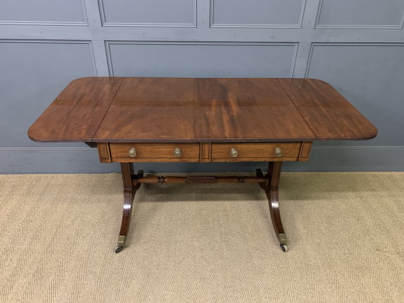 Regency Period Ebony Inlaid Mahogany Sofa Table