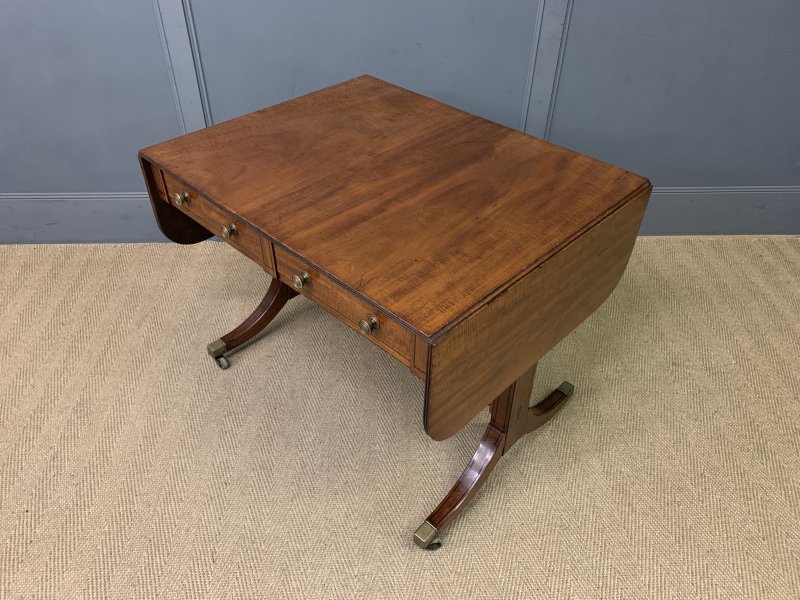Regency Period Ebony Inlaid Mahogany Sofa Table