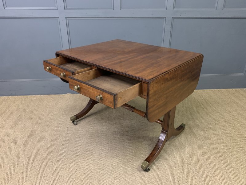 Regency Period Ebony Inlaid Mahogany Sofa Table