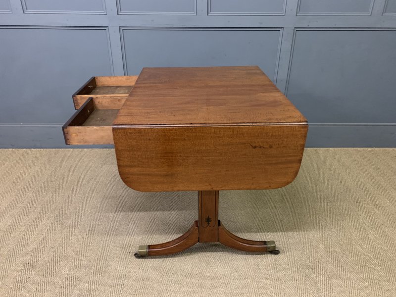 Regency Period Ebony Inlaid Mahogany Sofa Table