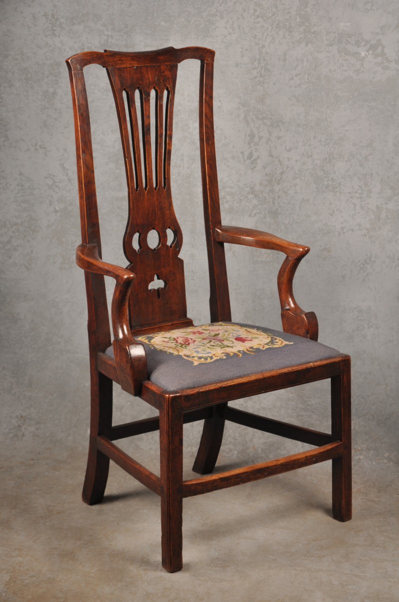 18th Century Elm Country Armchair