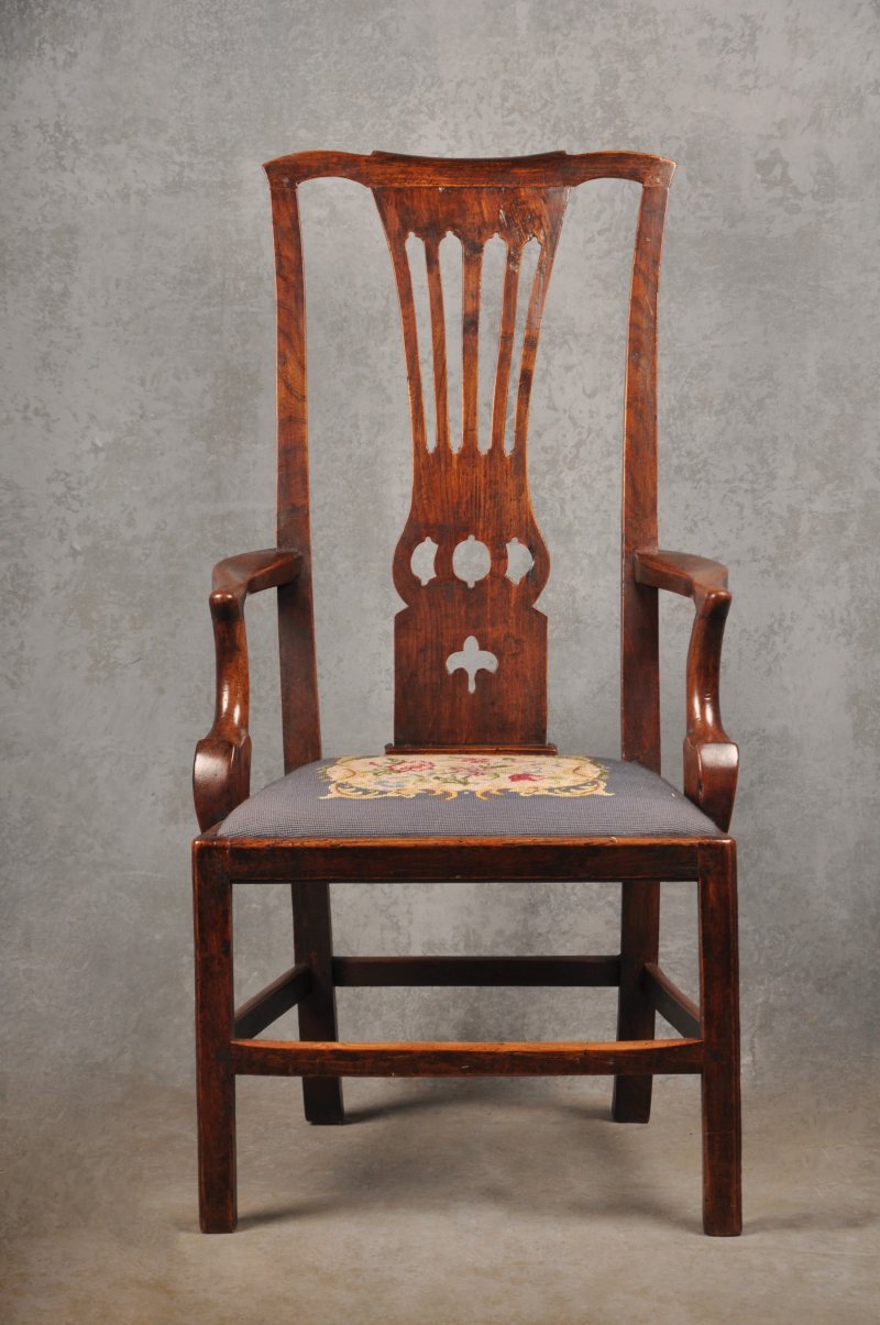 18th Century Elm Country Armchair