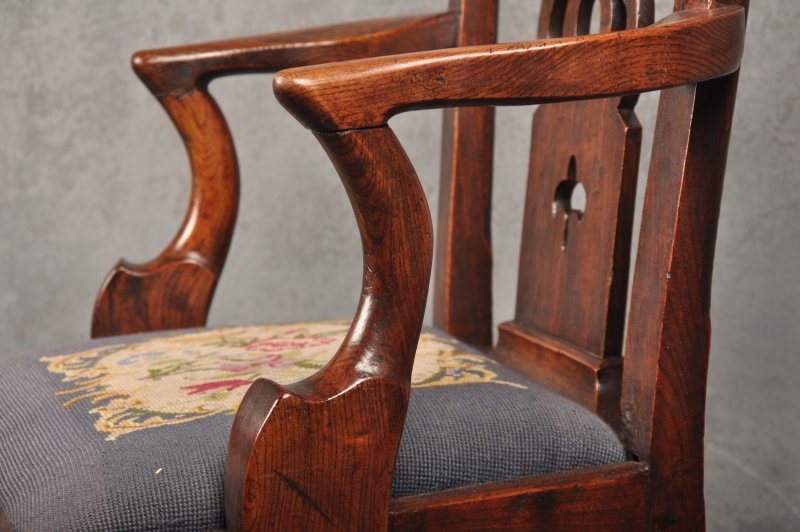 18th Century Elm Country Armchair