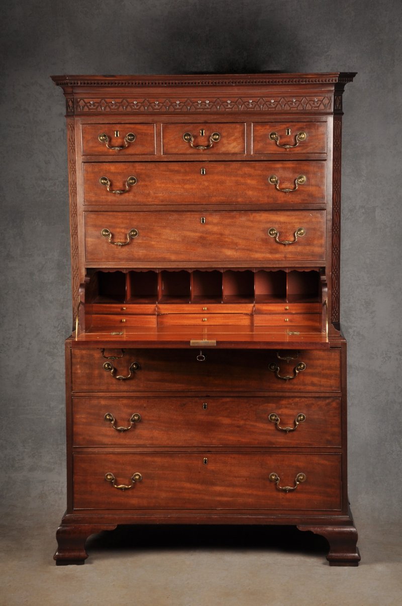 Fine 18th Century Mahogany Secretaire Tallboy