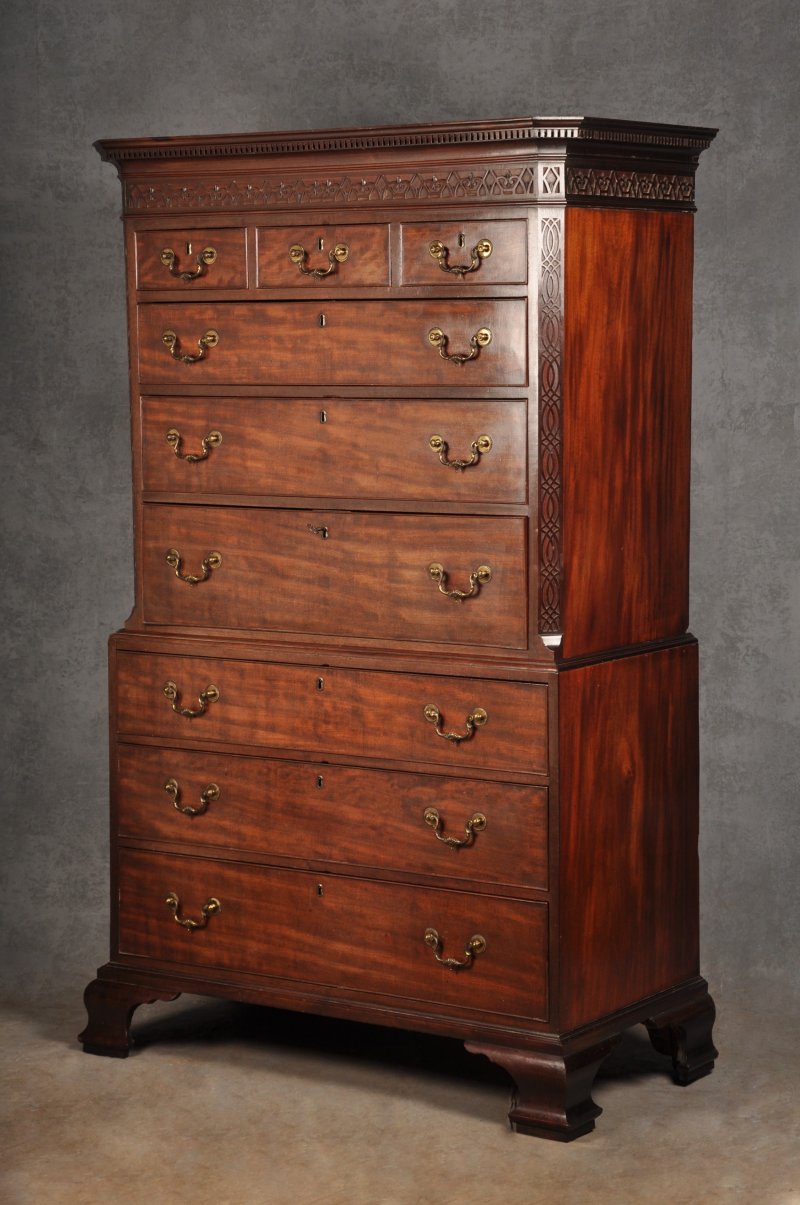 Fine 18th Century Mahogany Secretaire Tallboy
