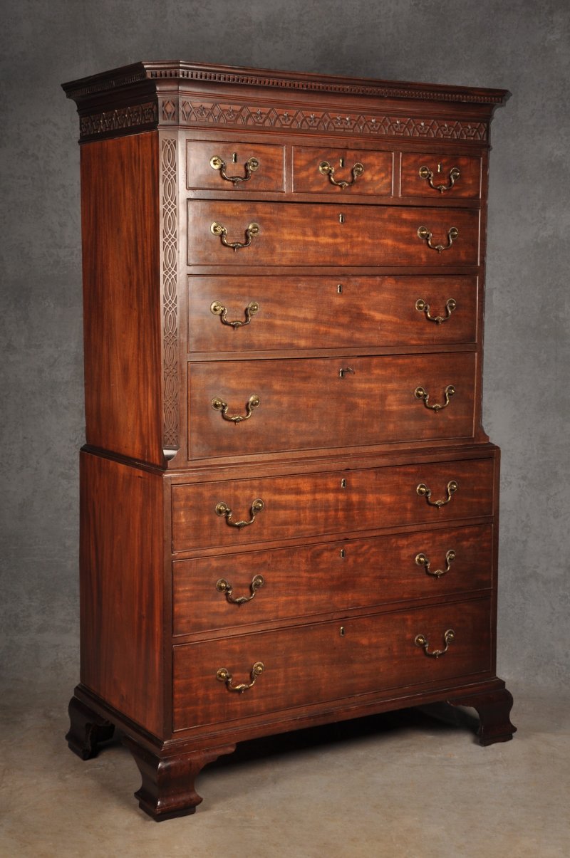 Fine 18th Century Mahogany Secretaire Tallboy