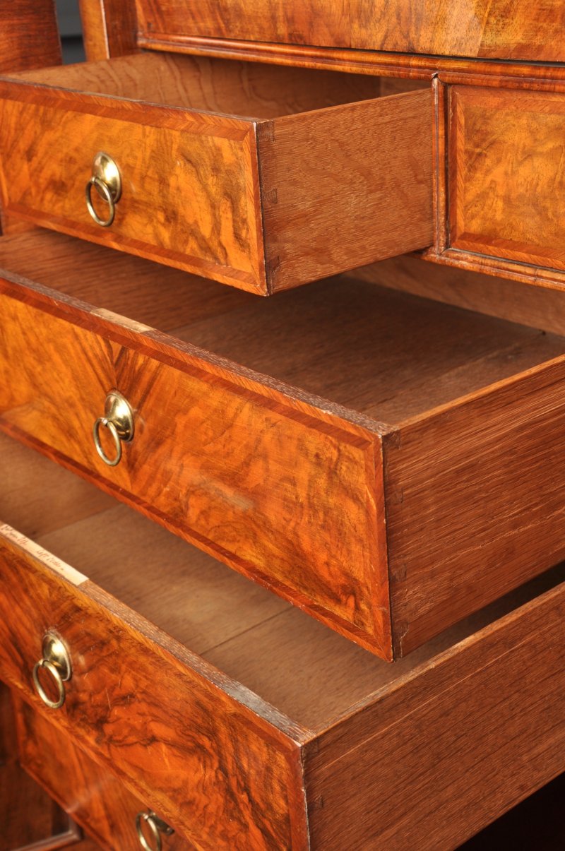 Fine Early 18th Century Walnut Secretaire Cabinet