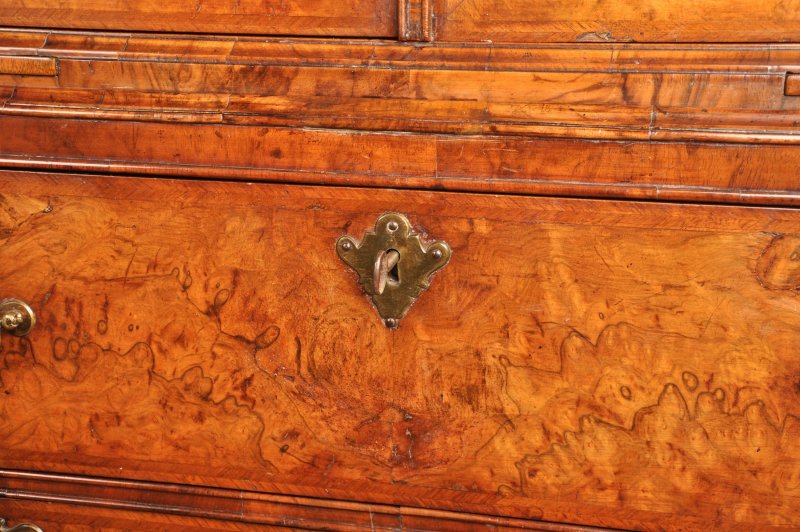 Fine Early 18th Century Walnut Secretaire Cabinet