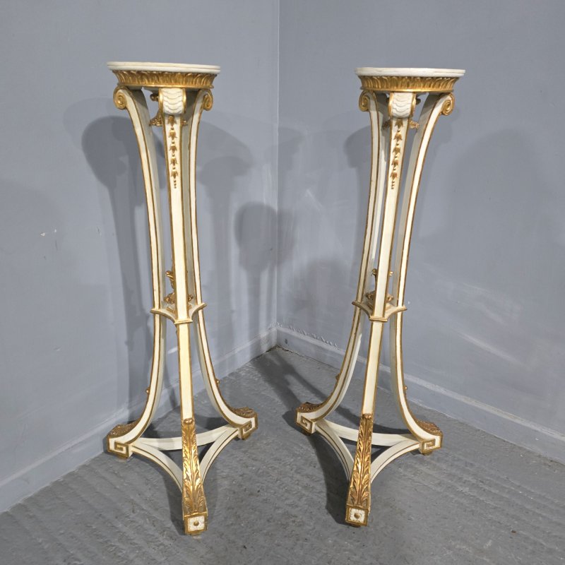 Super Pair Parcel Gilt Torchere Stands