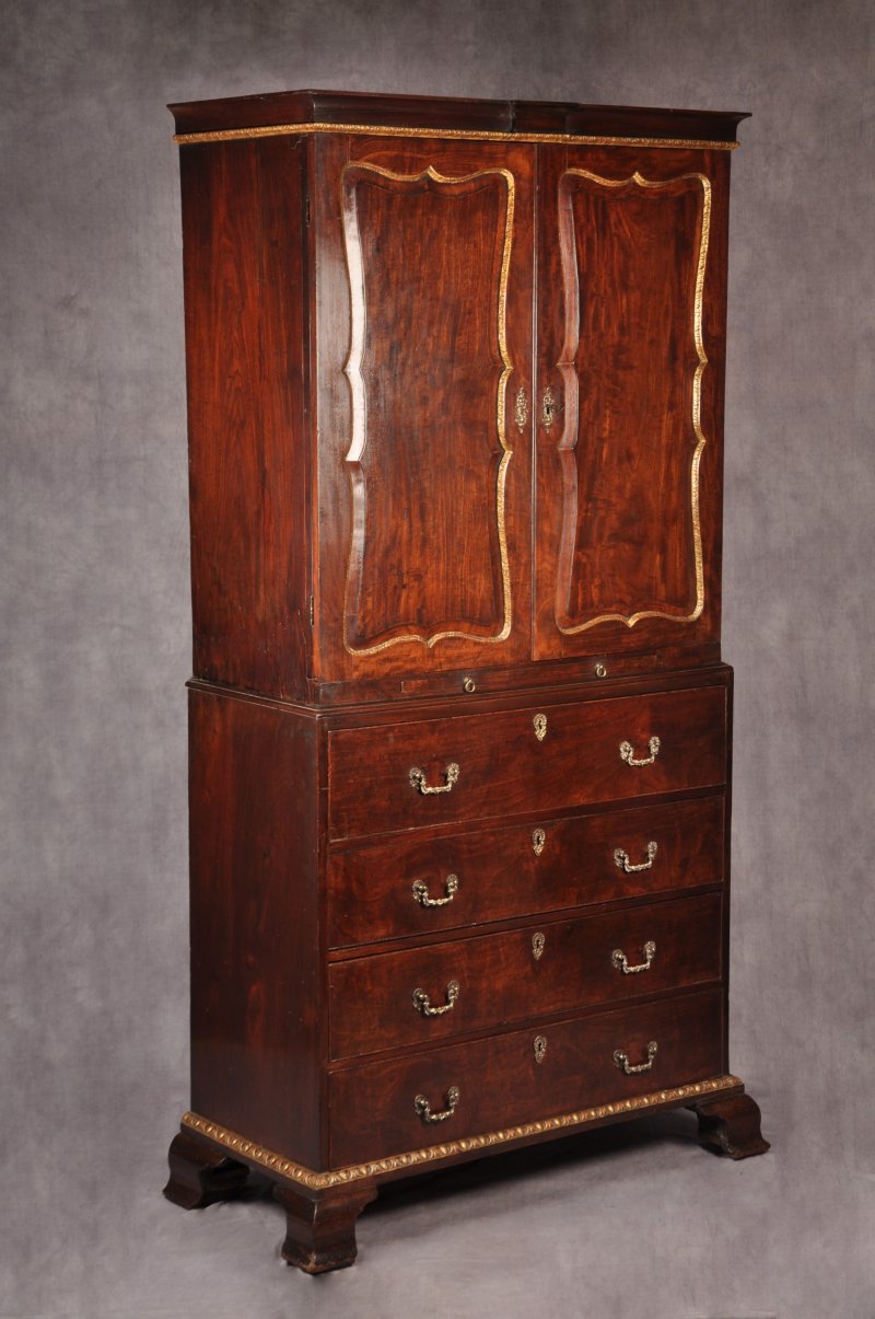 Fine 18th Century Mahogany Secretaire Cabinet