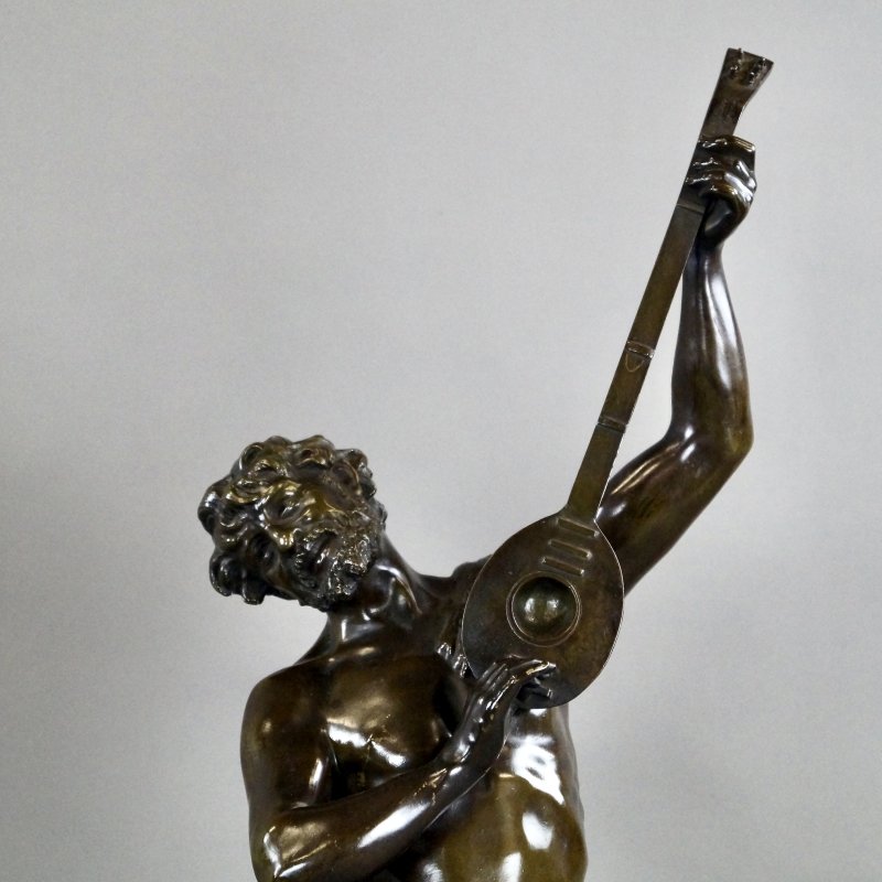 A Large Pair Of Bronze Figures By Rousseau