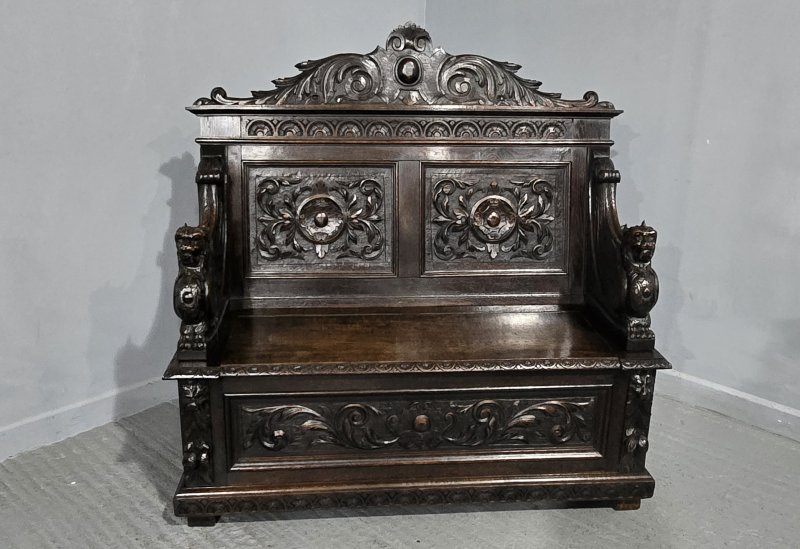 Super Oak Monks Hall Bench